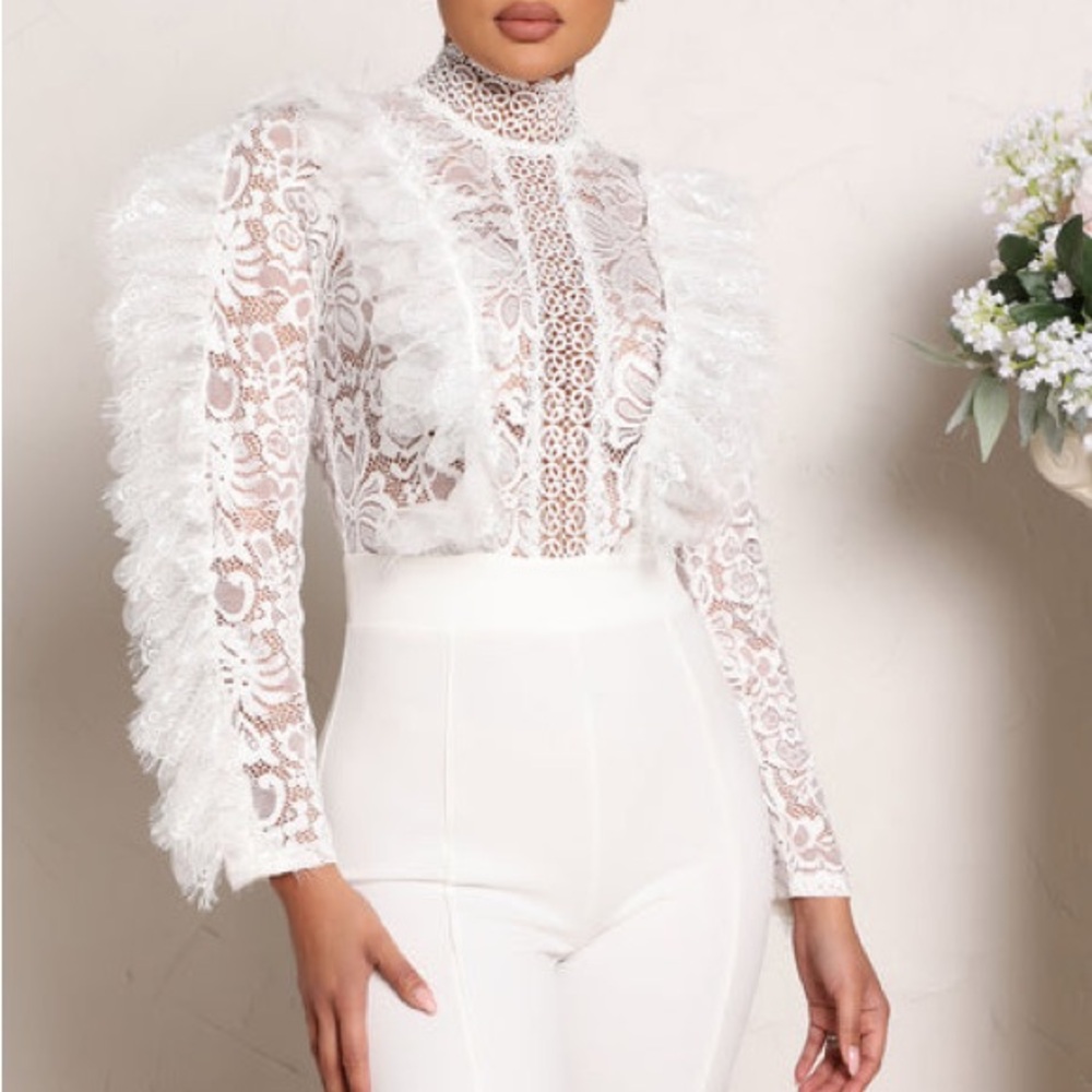 Elegant White Lace Women Jumpsuit